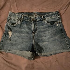 Kut from the Kloth Blue Distressed Jean Shorts